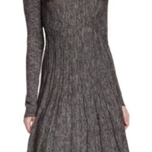 Max Studio Heather Gray Long Sleeve Dress